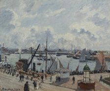 L'Anse des Pilotes, Le Havre, matin, soleil, marée montante, 1903. Creator: Pissarro, Camille (1830-1903)