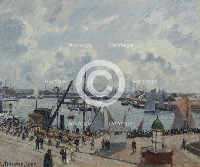 L'Anse des Pilotes, Le Havre, matin, soleil, marée montante, 1903. Creator: Pissarro, Camille (1830-1903).