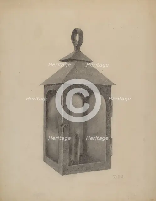 Lantern, 1935/1942. Creator: William Schmidt.