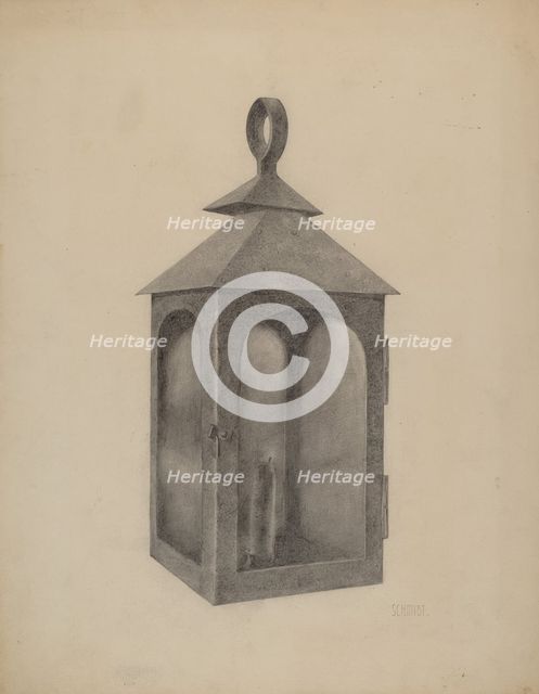 Lantern, 1935/1942. Creator: William Schmidt.