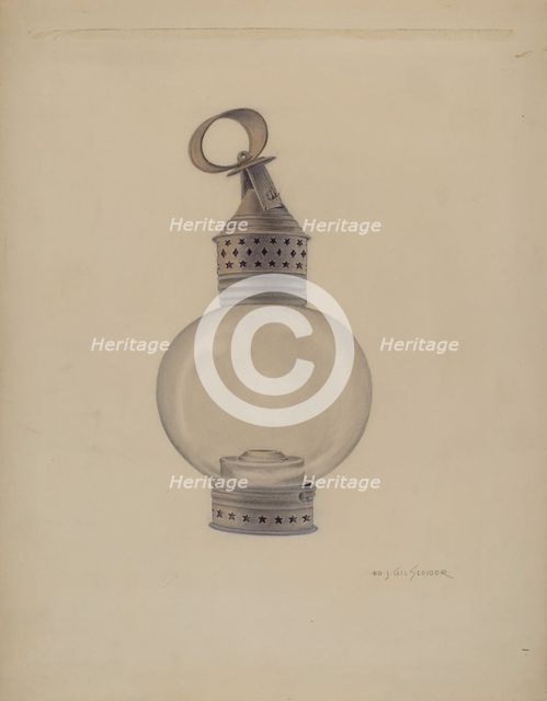Lantern, 1935/1942. Creator: E. J. Gilsleider.