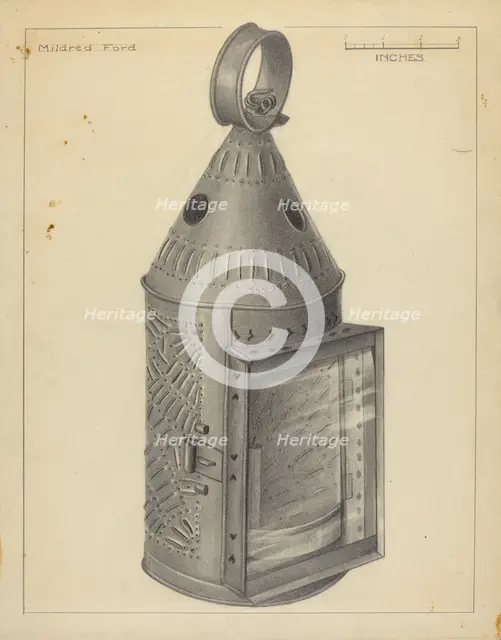 Lantern, 1935/1942. Creator: Mildred Ford.