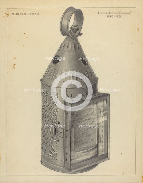 Lantern, 1935/1942. Creator: Mildred Ford.