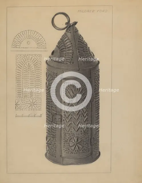Lantern, c. 1936. Creator: Mildred Ford.