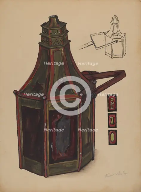 Lantern, c. 1936. Creator: Richard Whitaker.