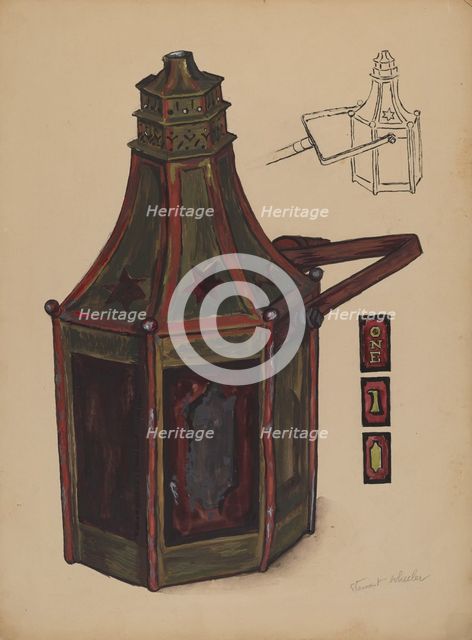 Lantern, c. 1936. Creator: Richard Whitaker.