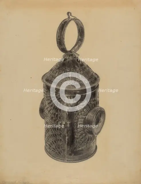 Lantern, c. 1937. Creator: Bernard Krieger.