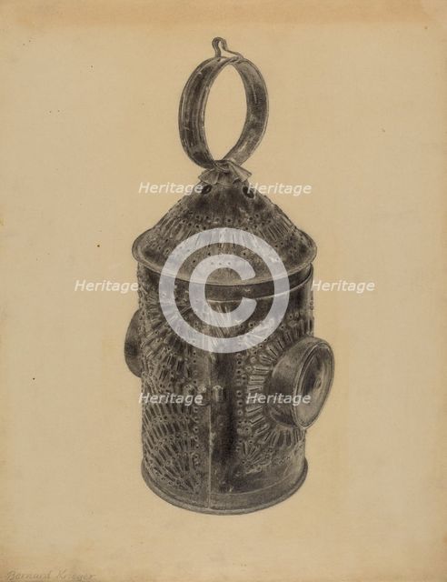Lantern, c. 1937. Creator: Bernard Krieger.