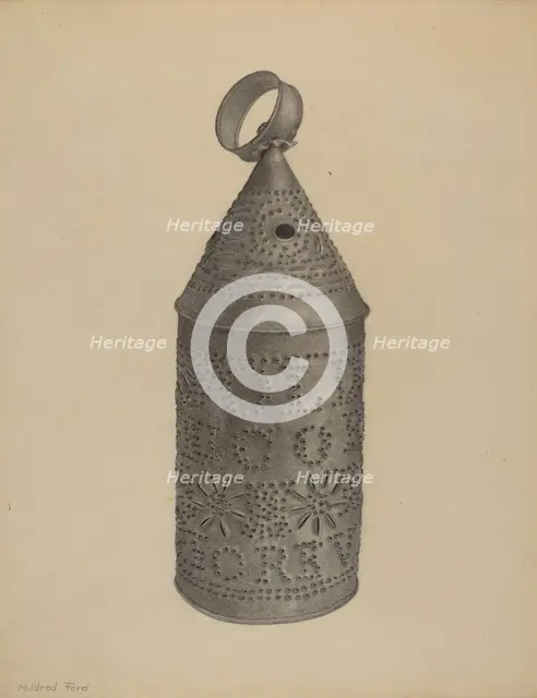 Lantern, c. 1937. Creator: Mildred Ford.