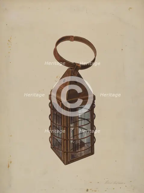 Lantern, c. 1938. Creator: Arthur Matthews.