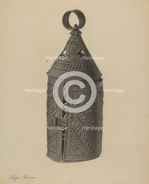 Lantern, c. 1938. Creator: Filippo Porreca.