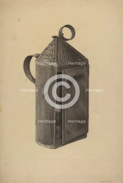 Lantern, c. 1938. Creator: Mildred Ford.