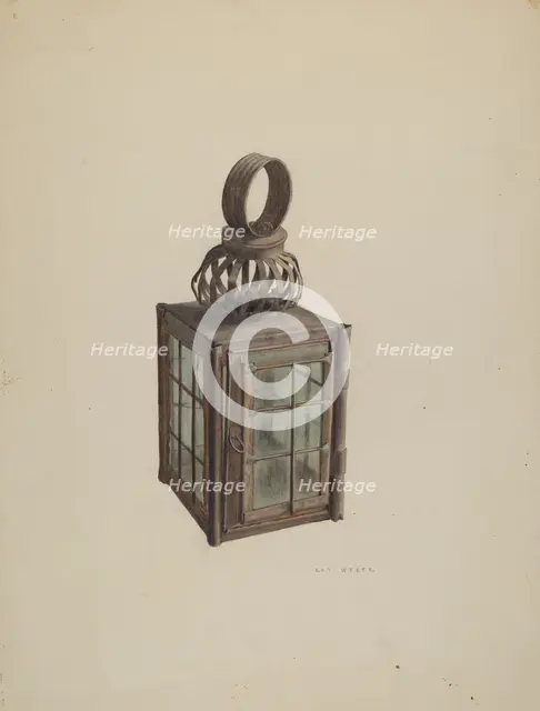 Lantern, c. 1938. Creator: Roy Weber.