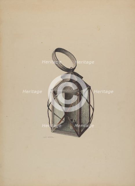 Lantern, c. 1938. Creator: Roy Weber.