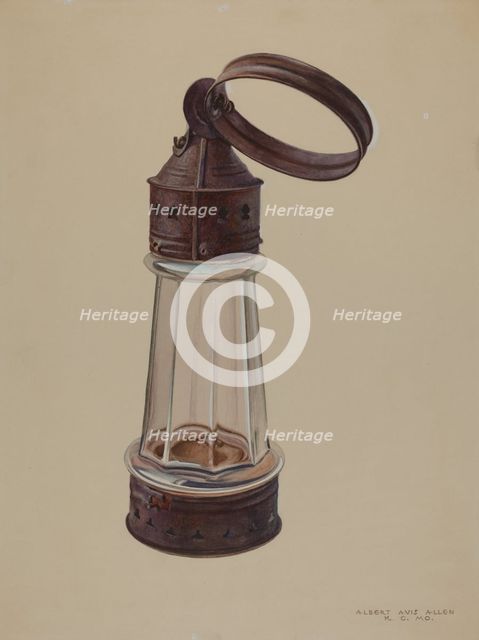 Lantern, c. 1939. Creator: Albert Allen.