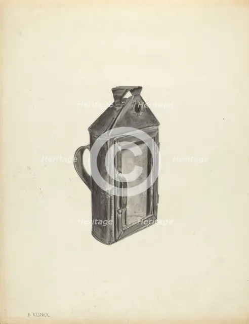 Lantern, c. 1939. Creator: Benjamin Resnick.