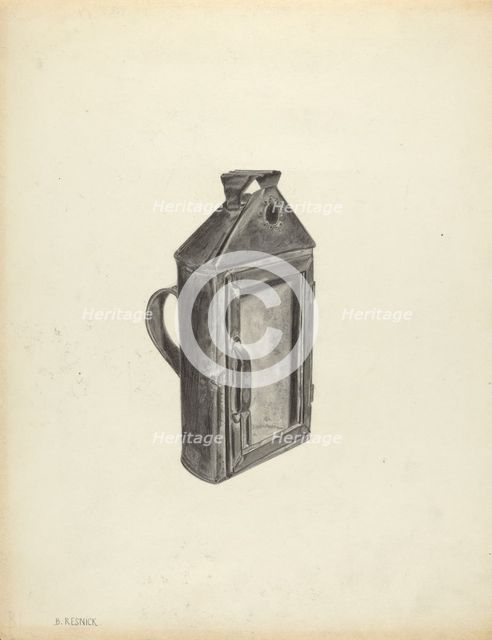 Lantern, c. 1939. Creator: Benjamin Resnick.