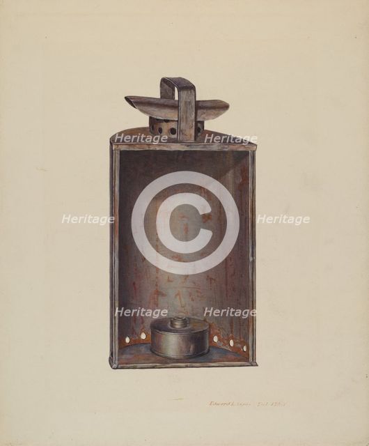 Lantern, c. 1939. Creator: Edward L Loper.