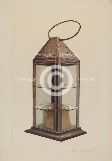 Lantern, c. 1940. Creator: George H. Alexander.