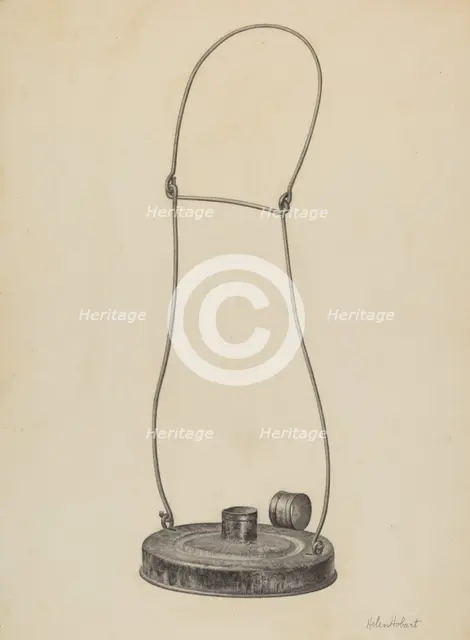 Lantern, c. 1940. Creator: Helen Hobart.