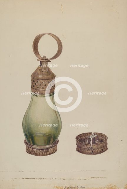 Lantern, c. 1941. Creator: Margaret Golden.