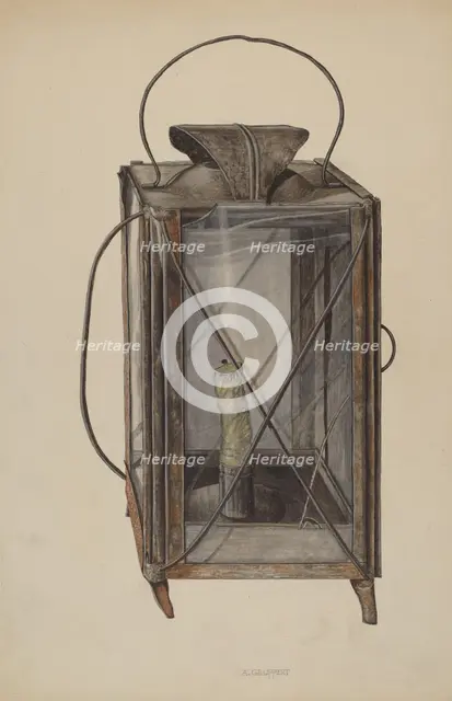 Lantern for Candle, 1935/1942. Creator: Albert Geuppert.