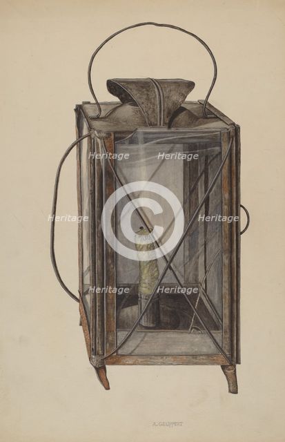 Lantern for Candle, 1935/1942. Creator: Albert Geuppert.
