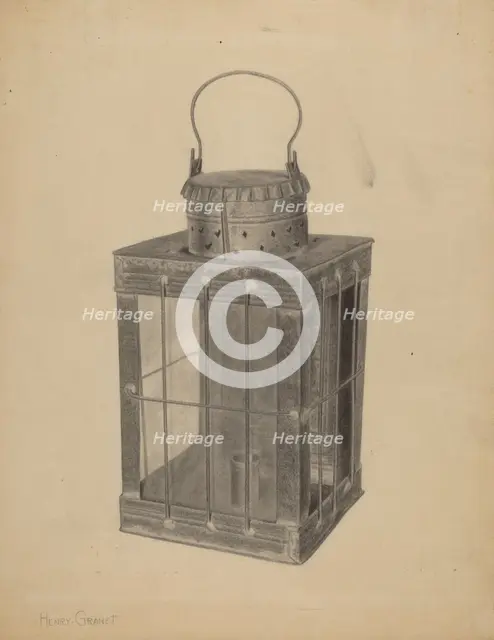 Lantern for Candle, 1935/1942. Creator: Henry Granet.
