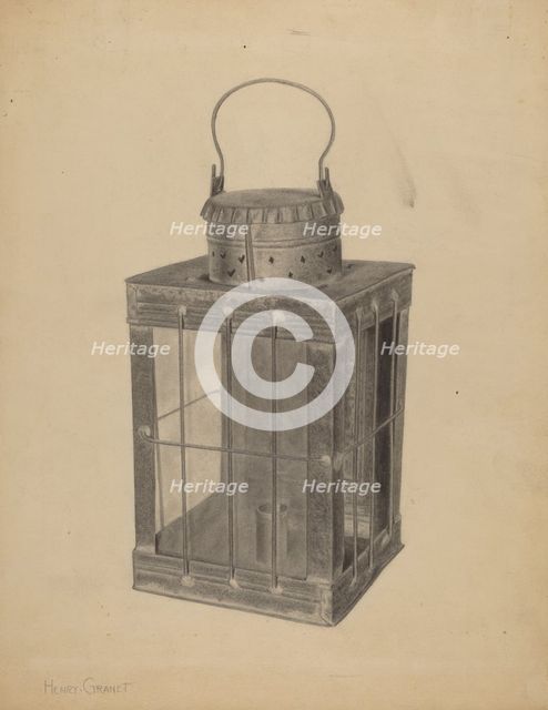 Lantern for Candle, 1935/1942. Creator: Henry Granet.