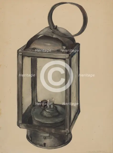 Lantern (Shaker), c. 1937. Creator: Adelaide Dyball.