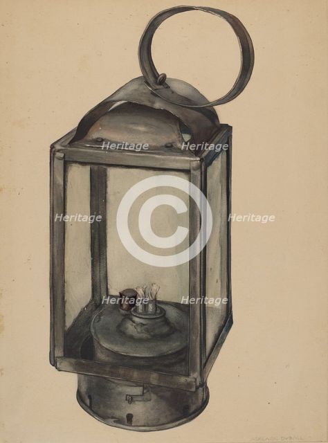 Lantern (Shaker), c. 1937. Creator: Adelaide Dyball.