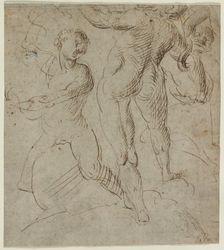 Laocoön (recto); Battle of the Milvian Bridge (fragment) (verso), second half 16th Century. Creator: Unknown