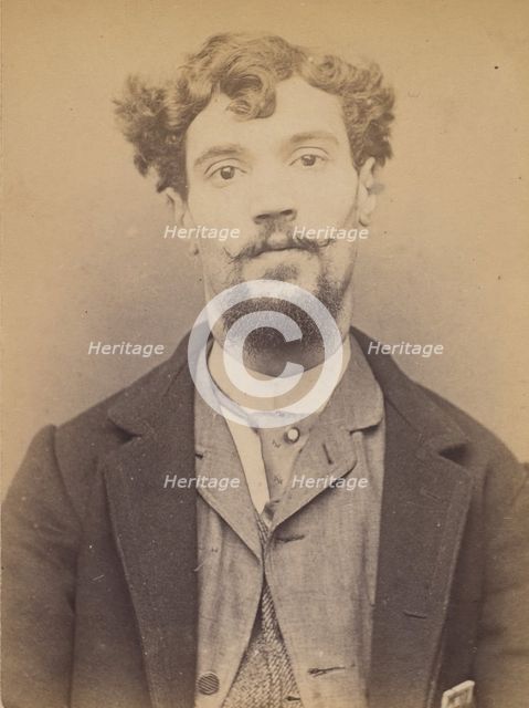Lapeyre. Louis, Pierre. 29 ans. né à Rodez (Aveyron). Employé. Anarchiste. 10/3/94., 1894. Creator: Alphonse Bertillon.