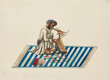 Lapidary at work, c1810. Artist: Sewak Ram