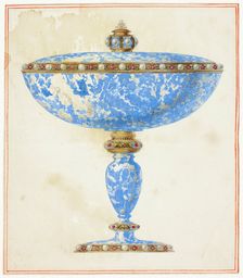 Lapis Covered Dish on Stand, n.d. Creator: Giuseppe Grisoni