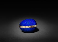Lapis Lazuli Easter Egg, late 1800s - early 1900s. Creator: Peter Carl Fabergé (Russian, 1846-1920), firm of