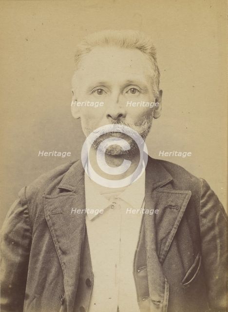 Lapointe. Nicolas, Céleste. 45 ans, né à Marbach (Alsace-Lorraine). Cordonnier. Anarchiste..., 1894. Creator: Alphonse Bertillon.