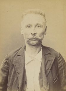 Lapointe. Nicolas, Céleste. 45 ans, né à Marbach (Alsace-Lorraine). Cordonnier. Anarchiste..., 1894. Creator: Alphonse Bertillon