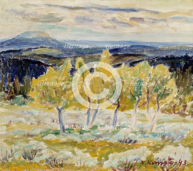 Lapland Mountain Birches, 1943. Creator: Kullervo Koivisto.