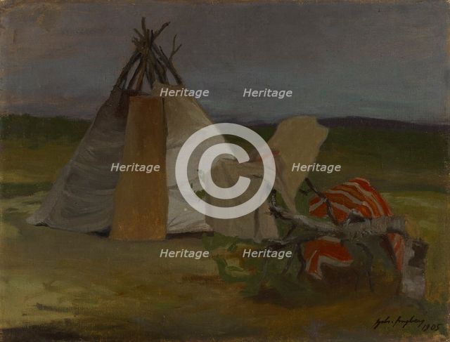 Lapp Kota (Night), 1905. Creator: Gabriel Engberg.