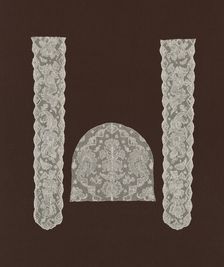 Lappets and Cap Crown, Flanders, 1740s/50s. Creator: Unknown
