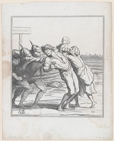 L'appel de leurs réserves, 1870. Creator: Honore Daumier
