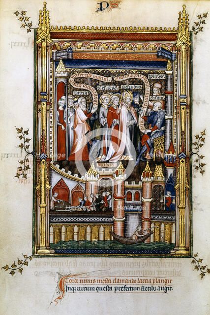 Larcia accuses St Denis, 1317. Artist: Unknown