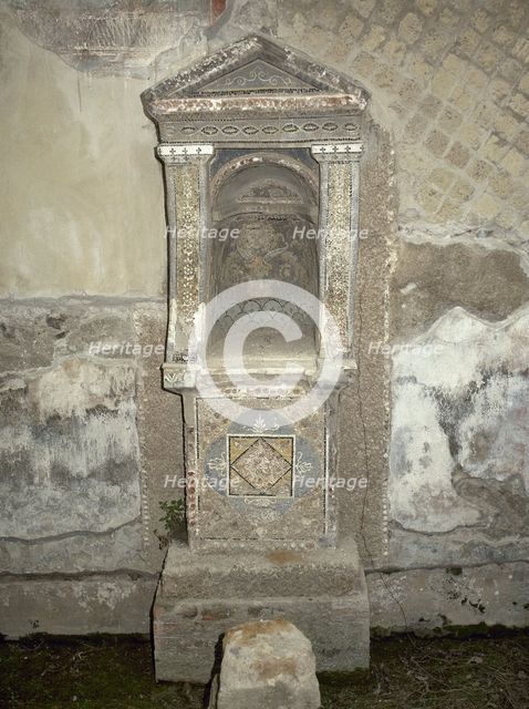 Lararium, House of the Skeleton, Herculaneum, Italy. Creator: LTL.