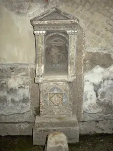 Lararium, House of the Skeleton, Herculaneum, Italy. Creator: LTL