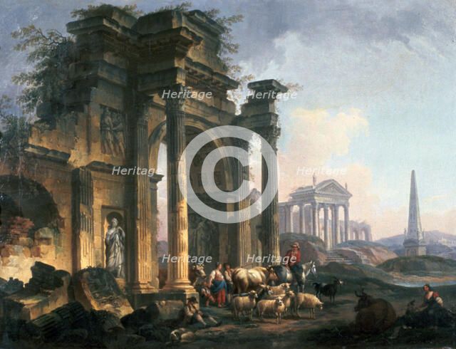 'L'Arc de Triomphe', c1740-1807. Artist: Pierre Antoine de Machy