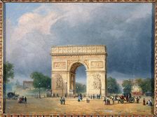 L'Arc de Triomphe de l'Etoile, c1840. Creator: Francois Etienne Villeret