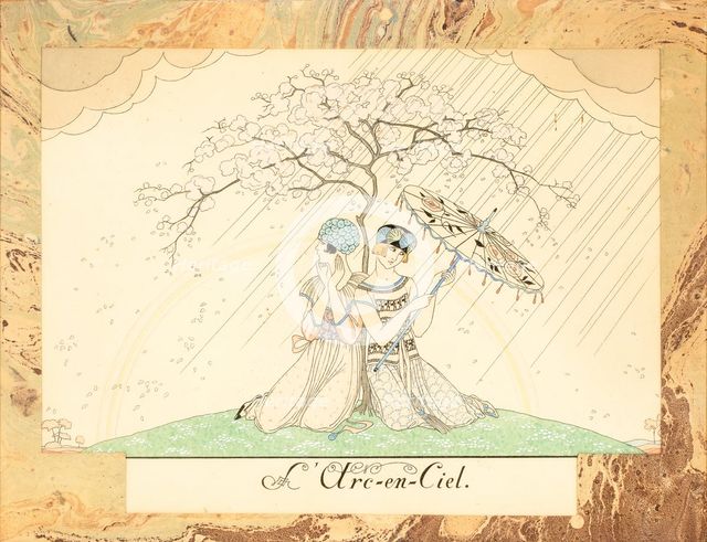 L'Arc-en-Ciel (The Rainbow), from Le Bonheur du Jour ou, Les Graces à la Mode, 1924. Creator: Barbier, George (1882-1932).