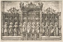 Large Choirstall with Christ Blessing the Virgin, ca. 1518-20. Creator: Daniel Hopfer