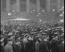 Large Crowd Standing at a Rally in Germany, 1921. Creator: British Pathe Ltd